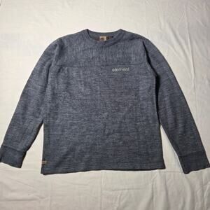 Element Wood & Thread Men’s Small Knit Sweater Grey Long Sleeve Wool Blend